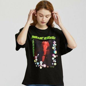 Billie Eilish X Takashi Murakami Black T-Shirt